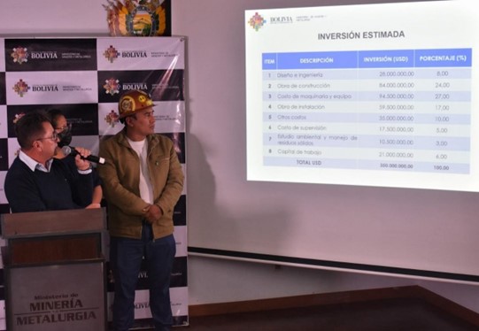 Gobierno garantiza construcción de refinadora de zinc en Potosí con una inversión de $us 350 millones