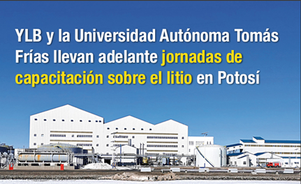 YLB y la Universidad Autónoma Tomás Frías llevan adelante jornadas de capacitación sobre el litio en Potosí
